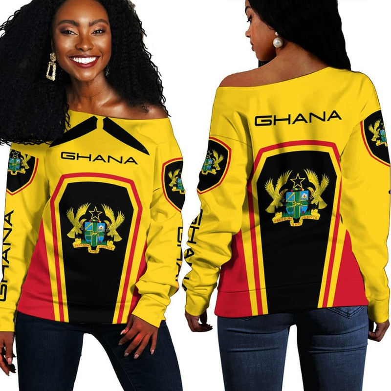Ghana Women's Off Shoulder Sweaters, African Women Off Shoulder For Women