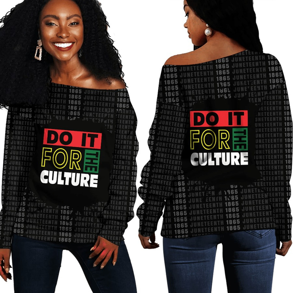Do It For The Culture 1865 Off Shoulder Sweaters, African Women Off Shoulder For Women