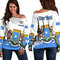 Somalia White Version Special Women's Off Shoulder SweatShirt, African Women Off Shoulder For Women