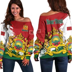 morocco special women's off shoulder sweatshirt, african women off shoulder for women