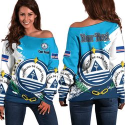 cape verde special version special women's off shoulder sweatshirt, african women off shoulder for women