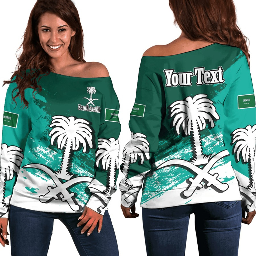 Saudi Arabia Special Version Special Women's Off Shoulder SweatShirt, African Women Off Shoulder For Women