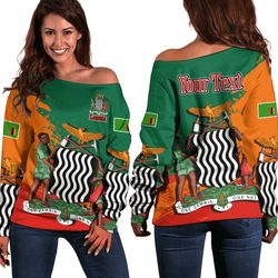 zambia special women's off shoulder sweatshirt, african women off shoulder for women