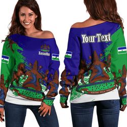lesotho special women's off shoulder sweatshirt, african women off shoulder for women
