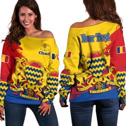 chad special women's off shoulder sweatshirt, african women off shoulder for women