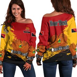 papua new guinea special women's off shoulder sweatshirt, african women off shoulder for women