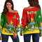 Zimbabwe Red Version Special Women's Off Shoulder SweatShirt 01, African Women Off Shoulder For Women