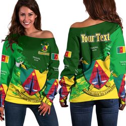 cameroon special women's off shoulder sweatshirt, african women off shoulder for women