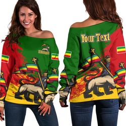 ethiopia special women's off shoulder sweatshirt, african women off shoulder for women