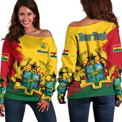 ghana special women's off shoulder sweatshirt, african women off shoulder for women