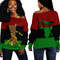 Africa Zone Off Shoulder Sweaters - Pan African Flag And Black Power, African Women Off Shoulder For Women