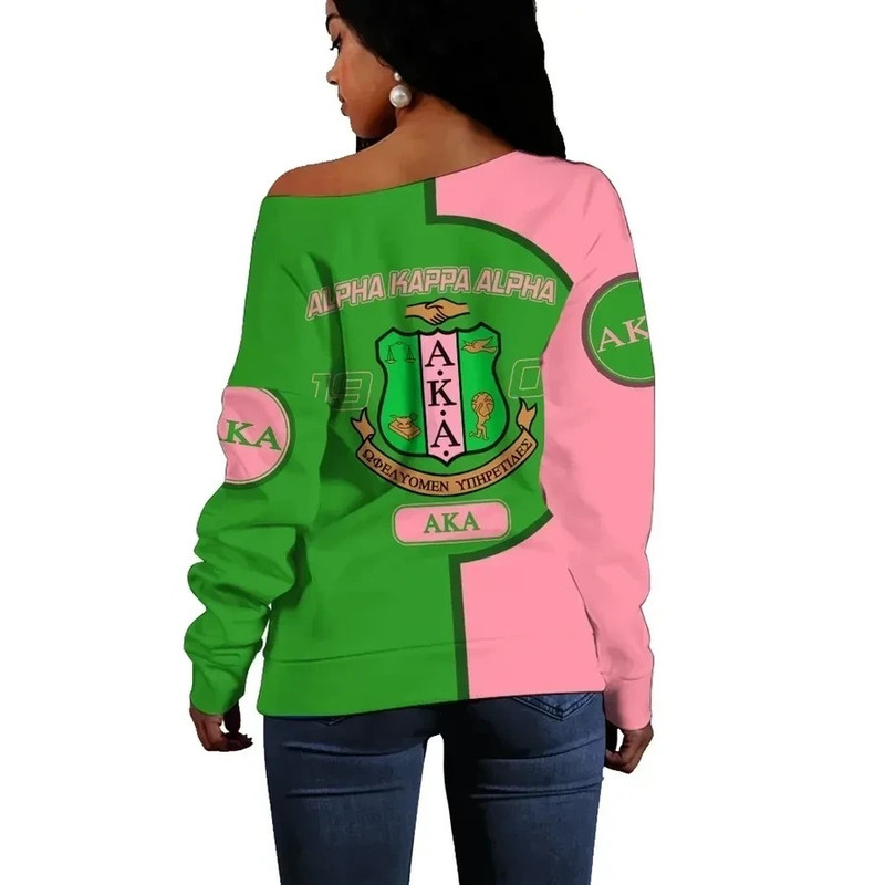 AKA Sorority Women Off Shoulder - Cycle Style, African Women Off Shoulder For Women
