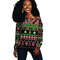 AKA Sorority Christmas Splatters Offshoulder, African Women Off Shoulder For Women