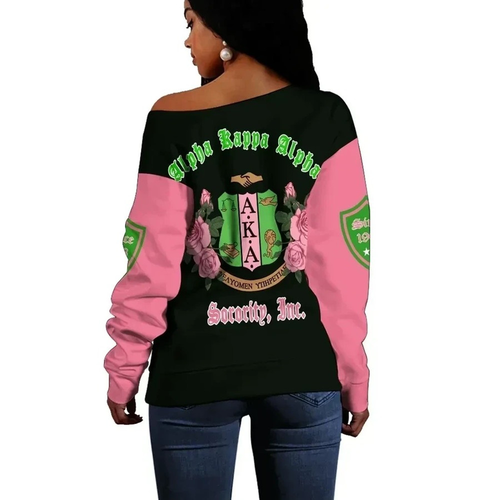 AKA Sorority Pink Rose Offshoulder, African Women Off Shoulder For Women
