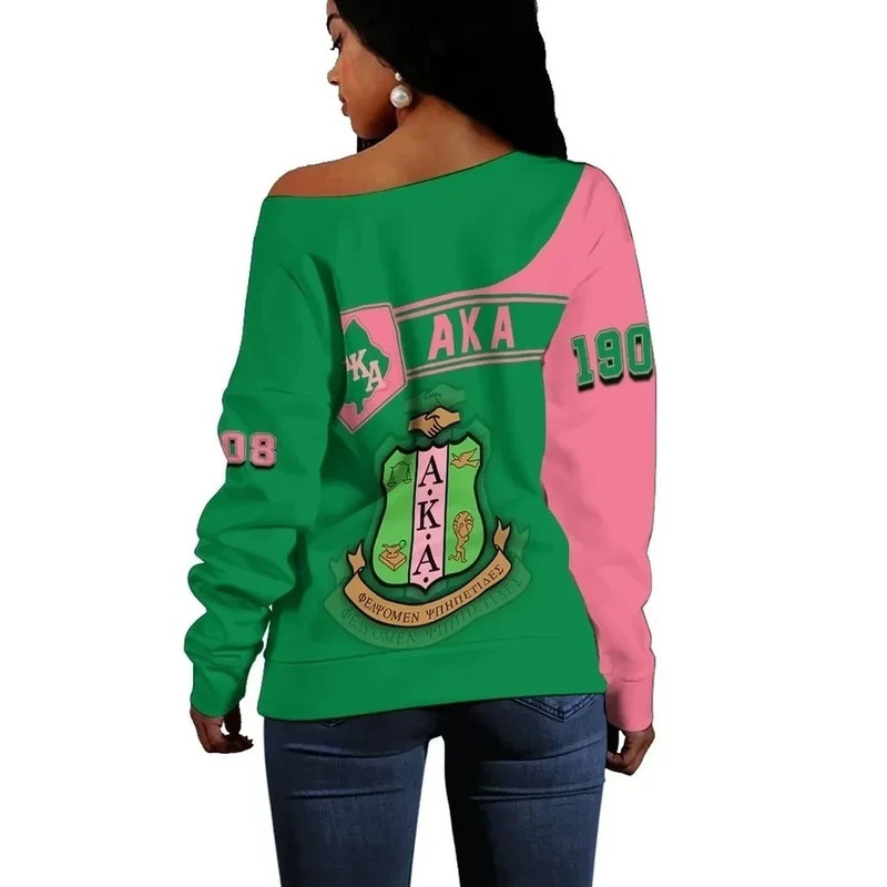 Personalised AKA Sorority Women Off Shoulder Simple Style, African Women Off Shoulder For Women