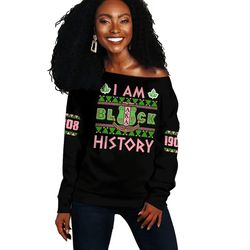 I Am Black History AKA Sorority Offshoulder, African Women Off Shoulder For Women
