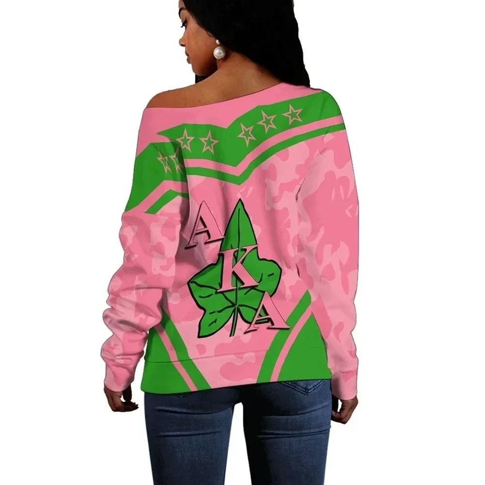 AKA Sorority Camouflage Offshoulder, African Women Off Shoulder For Women