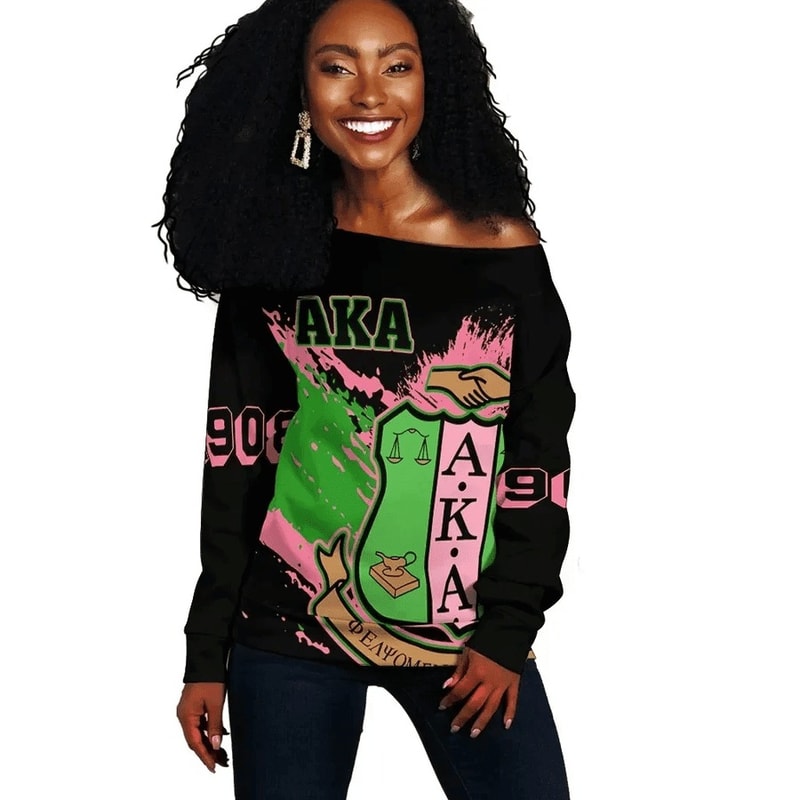 AKA Sorority Offshoulder - Tip Style, African Women Off Shoulder For Women