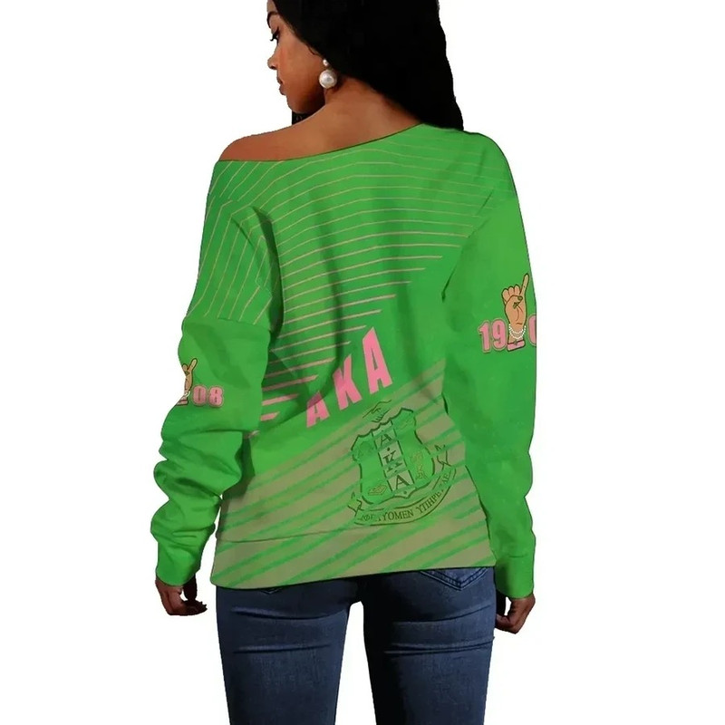 AKA Sorority Off Shoulder Sweater - Cora Style, African Women Off Shoulder For Women