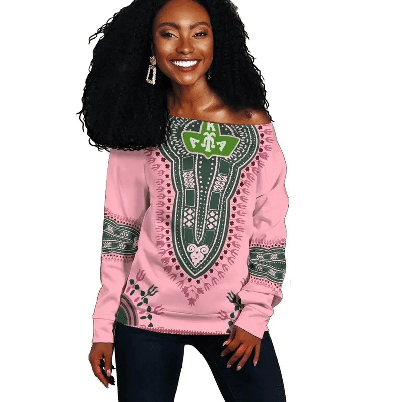 AKA Sorority Dashiki Offshoulder, African Women Off Shoulder For Women
