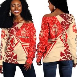 Delta Sigma Theta Legend Off Shoulder Sweaters 01, African Women Off Shoulder For Women