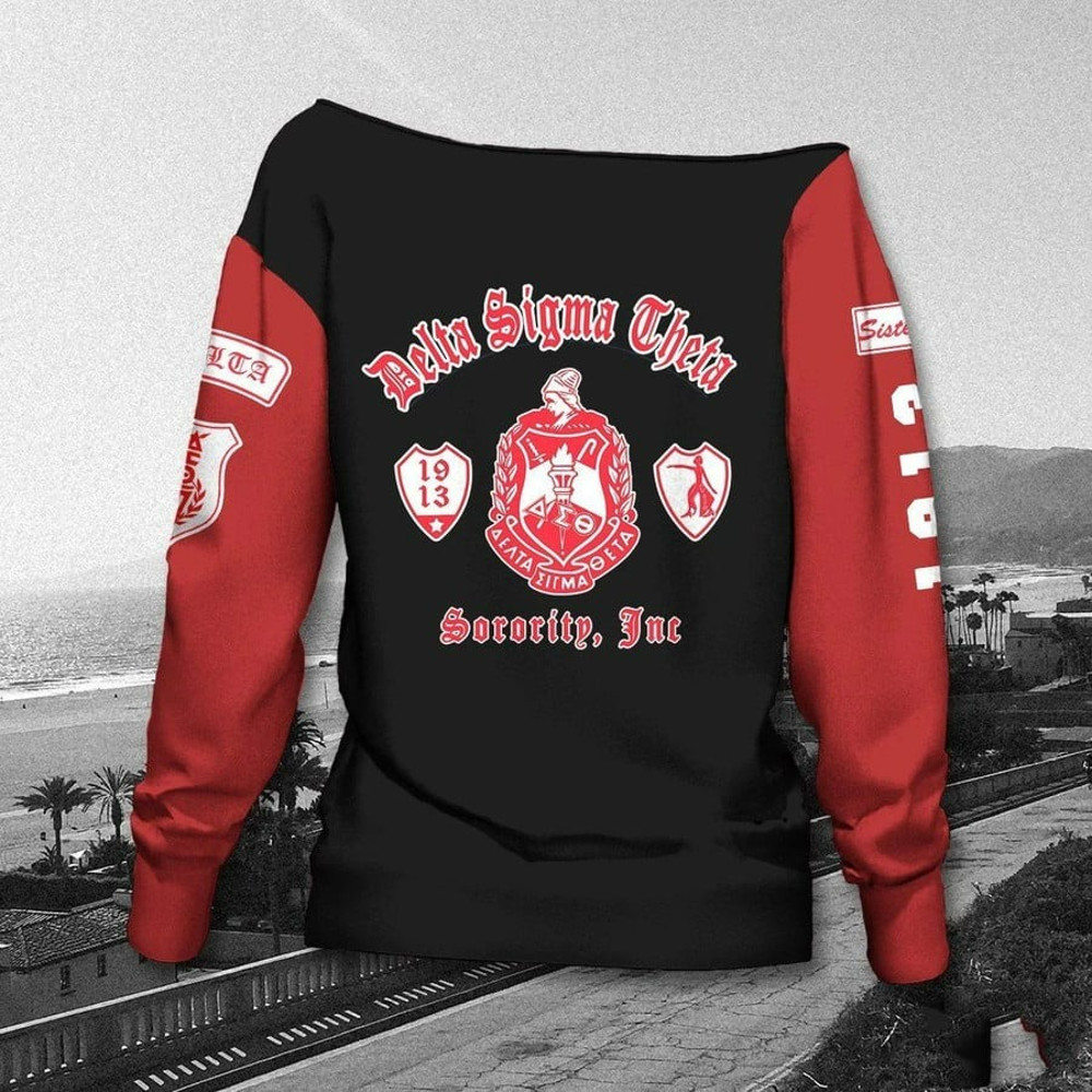 Sisterhood Delta Sigma Theta Women Off Shoulder 02, African Women Off Shoulder For Women