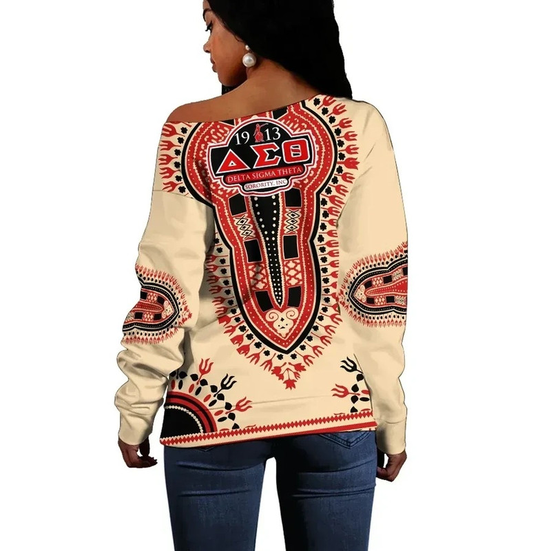 Delta Sigma Theta Dashiki Offshoulder 03, African Women Off Shoulder For Women