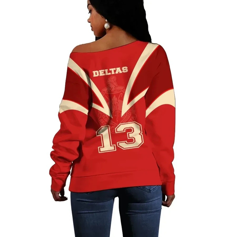 Delta Sigma Theta Women Off Shoulder - Tusk Style 03, African Women Off Shoulder For Women