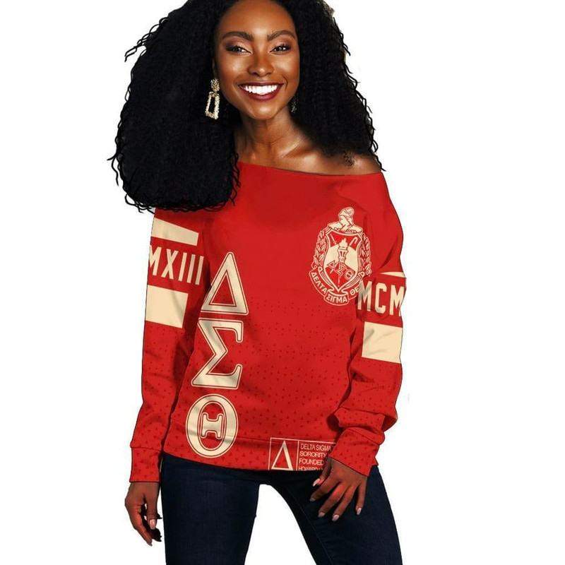 MCM Delta Sigma Theta Women Off Shoulder 03, African Women Off Shoulder For Women