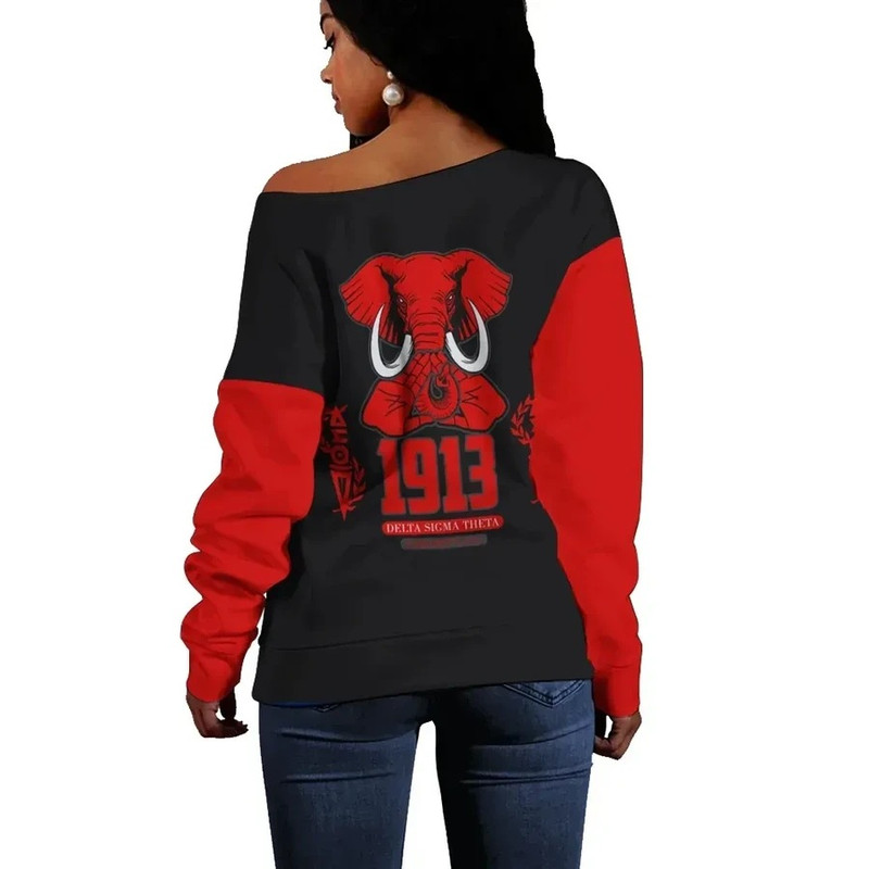 Delta Sigma Theta Hand Sign Elephant Women Off Shoulder 04, African Women Off Shoulder For Women