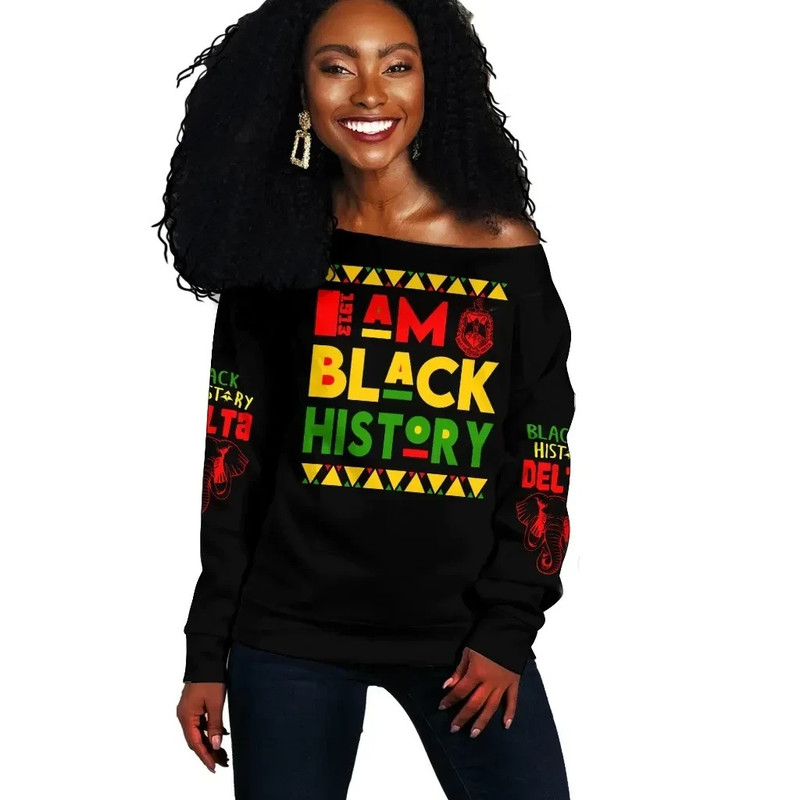Black History Delta Sigma Theta Offshoulder 06, African Women Off Shoulder For Women