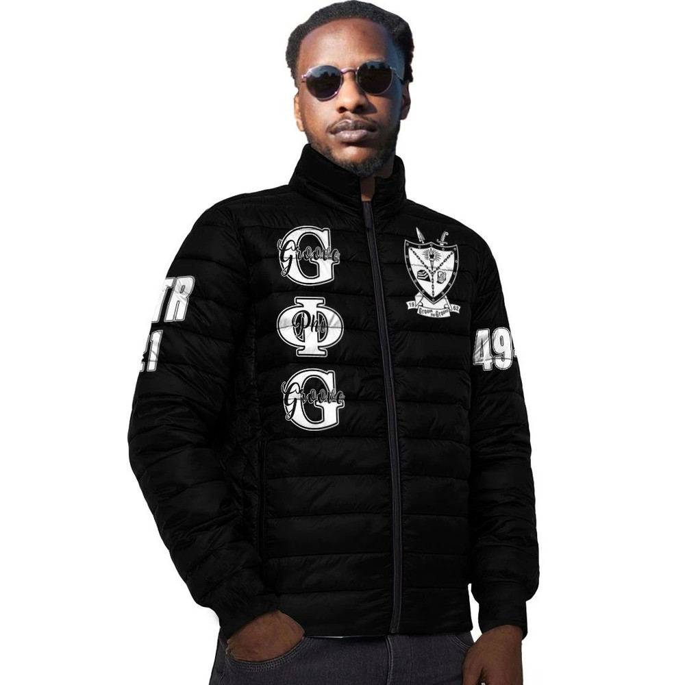 Custom Groove Phi Groove Padded Jackets, African Padded Jacket For Men Women