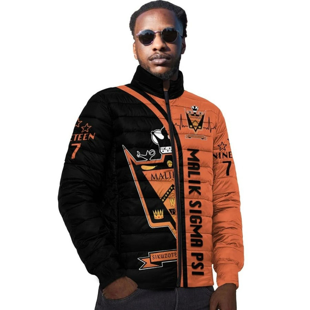 Malik Sigma Psi In My Heart Padded Jackets, African Padded Jacket For Men Women