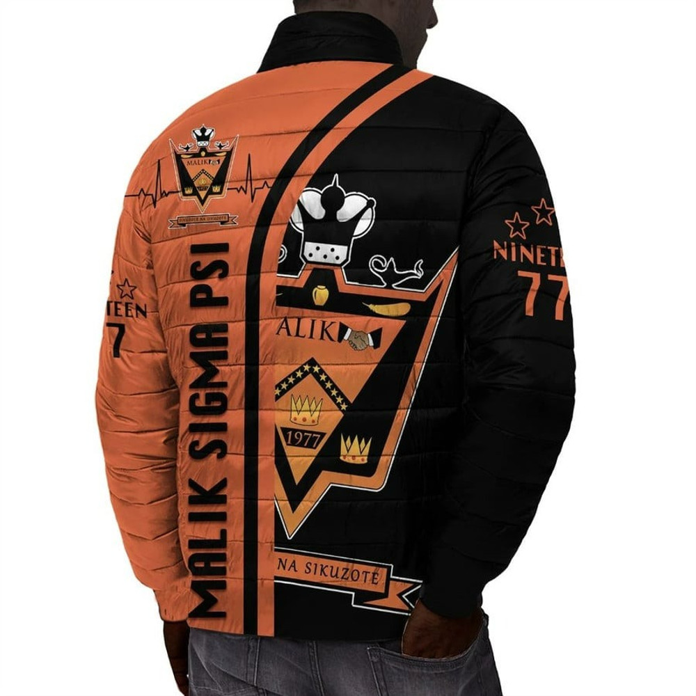 Malik Sigma Psi In My Heart Padded Jackets, African Padded Jacket For Men Women