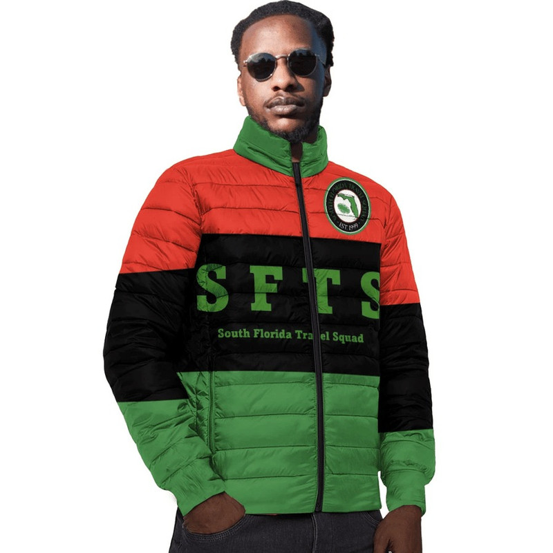 South Florida Travel Squad Padded Jackets, African Padded Jacket For Men Women