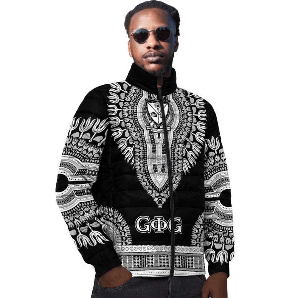 Groove Phi Groove Dashiki Padded Jackets, African Padded Jacket For Men Women