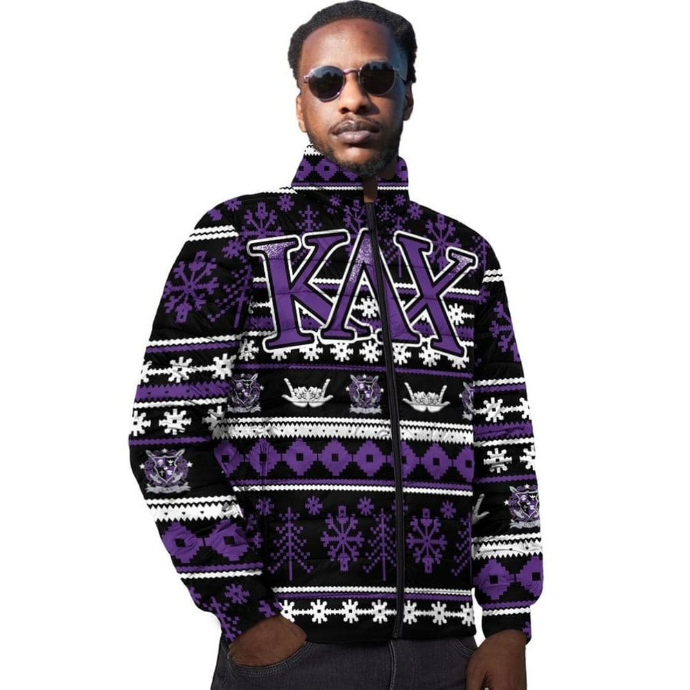 KLC Letter Christmas Padded Jackets, African Padded Jacket For Men Women