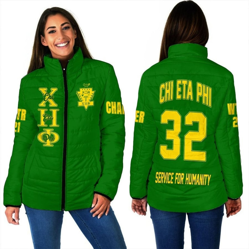 Custom Chi Eta Phi Padded Jackets, African Padded Jacket For Men Women