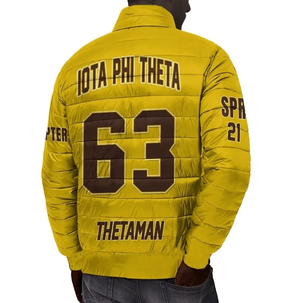 Custom Iota Phi Theta (Gold) Padded Jackets, African Padded Jacket For Men Women