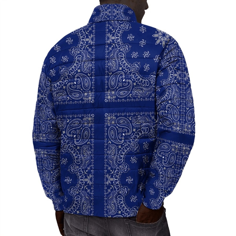 Phi Beta Sigma Paisley Style Padded Jackets, African Padded Jacket For Men Women