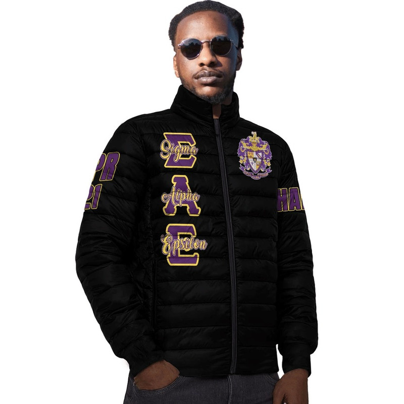 Custom Sigma Alpha Epsilon Padded Jackets, African Padded Jacket For Men Women