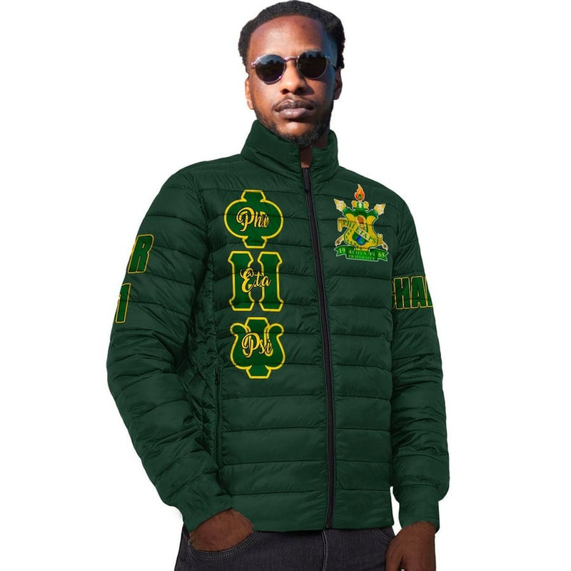Custom Phi Eta Psi Padded Jackets, African Padded Jacket For Men Women