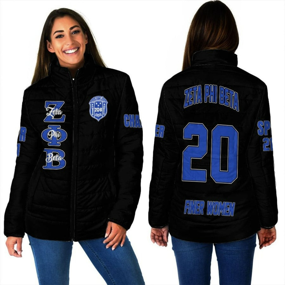 Custom Zeta Phi Beta Padded Jackets 01, African Padded Jacket For Men Women