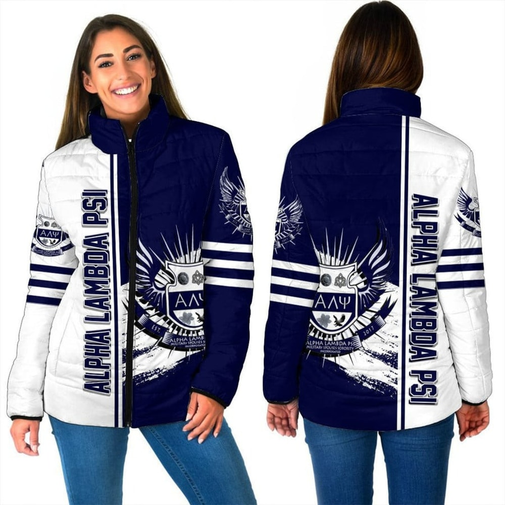 Alpha Lambda Psi Women Padded Jacket, African Padded Jacket For Men Women