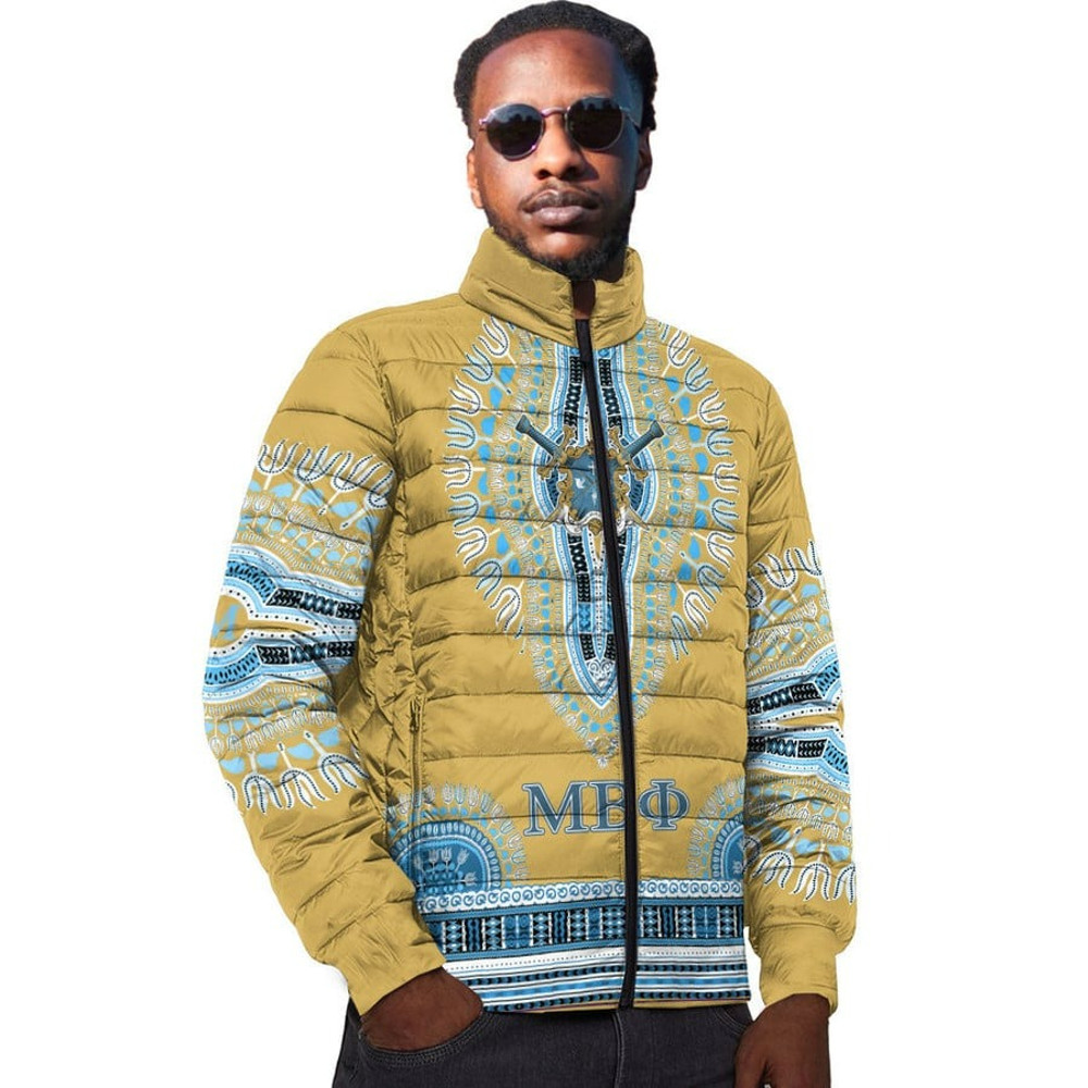 Mu Beta Phi Dashiki Padded Jacket, African Padded Jacket For Men Women