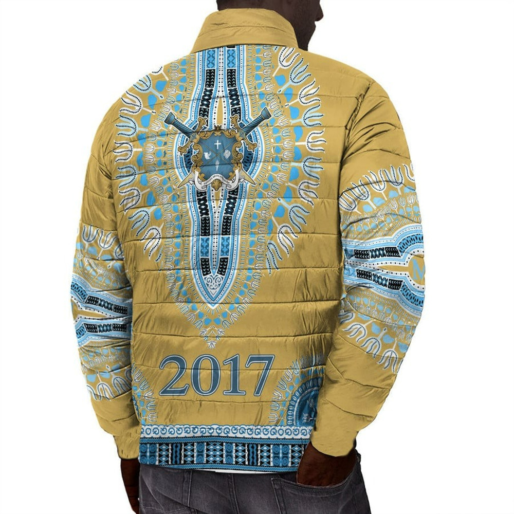 Mu Beta Phi Dashiki Padded Jacket, African Padded Jacket For Men Women