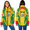 Benin Action Flag Women Padded Jacket, African Padded Jacket For Men Women