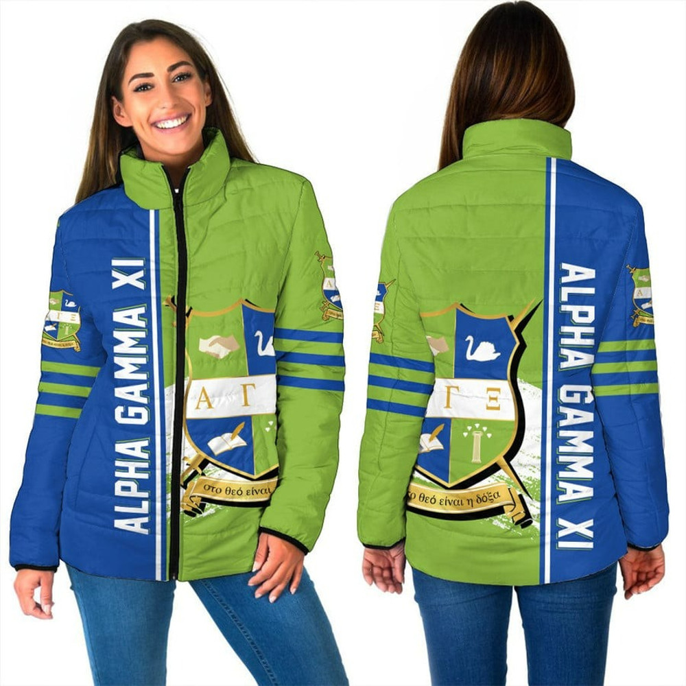 Alpha Gamma Xi Women Padded Jacket, African Padded Jacket For Men Women