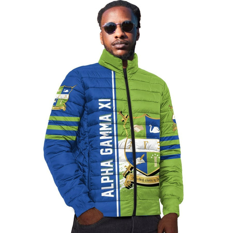 Alpha Gamma Xi Padded Jacket, African Padded Jacket For Men Women