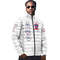 Custom Alpha Omega Phi (White) Padded Jacket, African Padded Jacket For Men Women